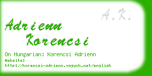 adrienn korencsi business card